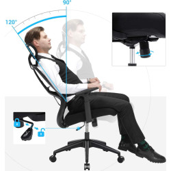 Fotoliu Songmics OBN53BK (Black) Thumb