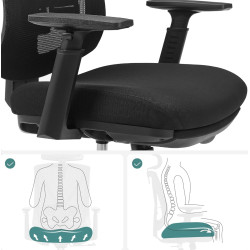 Кресло Songmics OBN61BKV1 (Black) Thumb