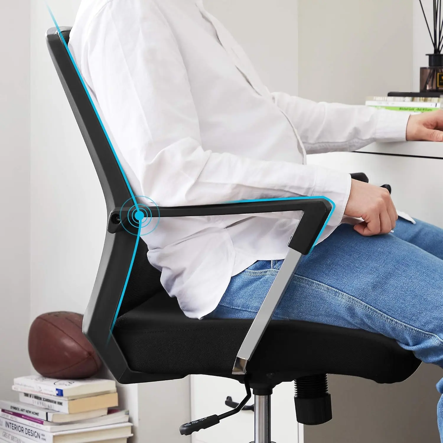 Fotoliu Songmics OBN83B (Black) - 4