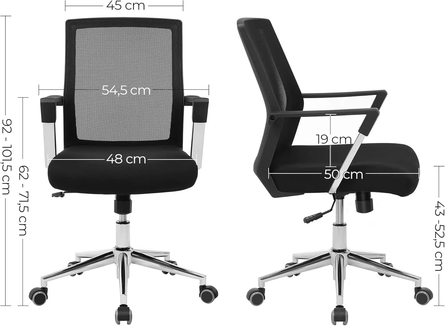 Fotoliu Songmics OBN83B (Black) - 8