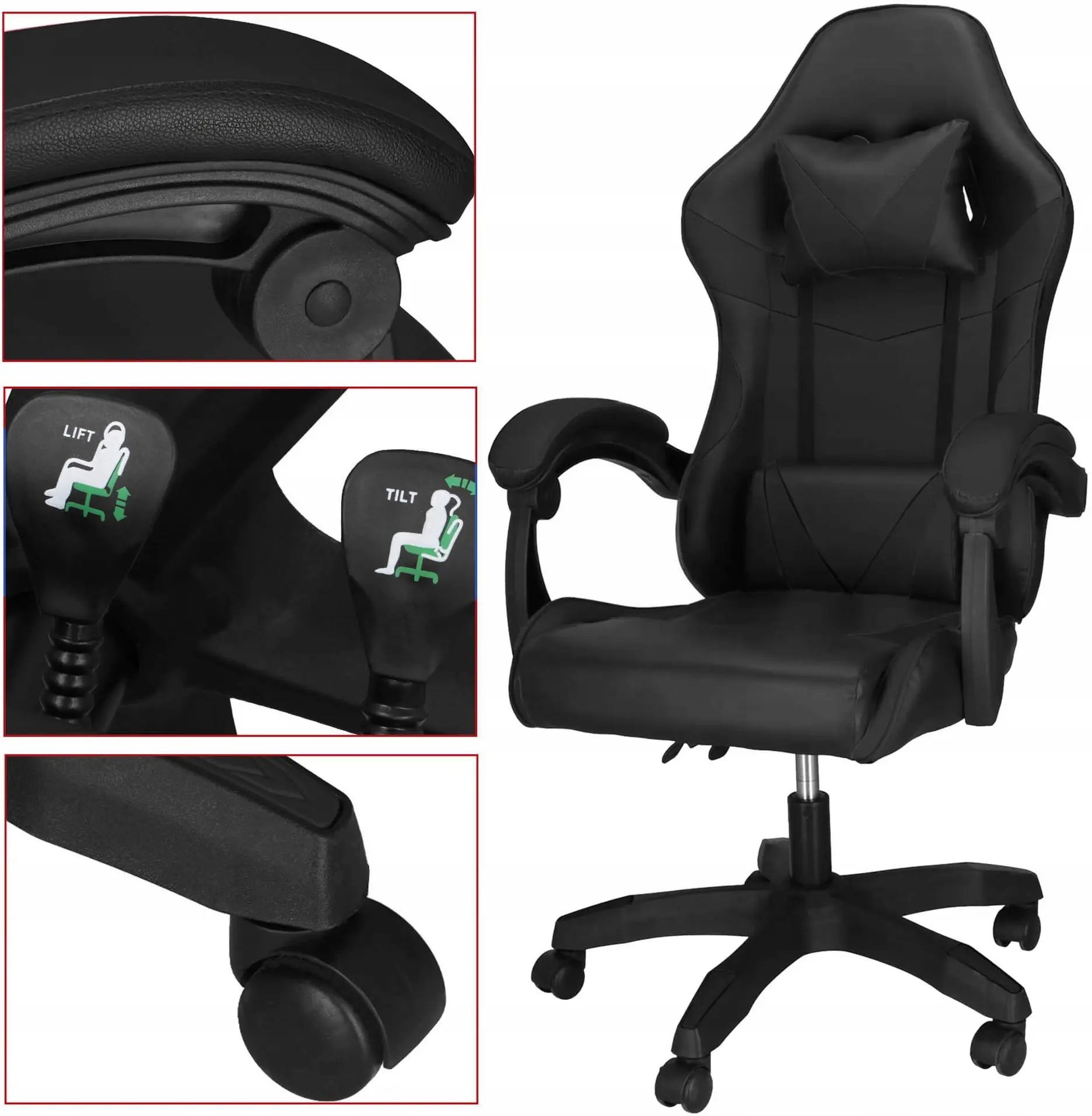 Fotoliu Springos Revio HF0035 (Black) - 5