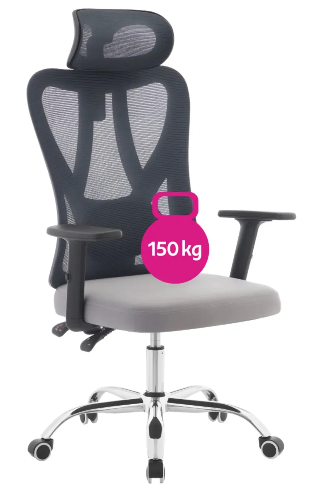 Кресло Tempo Kondela Ademir (Grey/Chrome) - 6