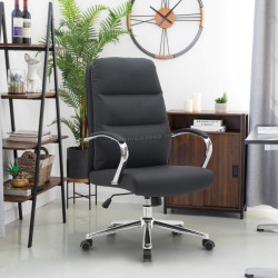 Fotoliu Tempo Kondela Admon (Black/Chrome)