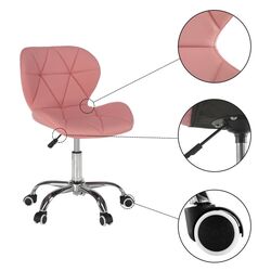 Кресло Tempo Kondela Argus New (Pink/Chrome) Thumb