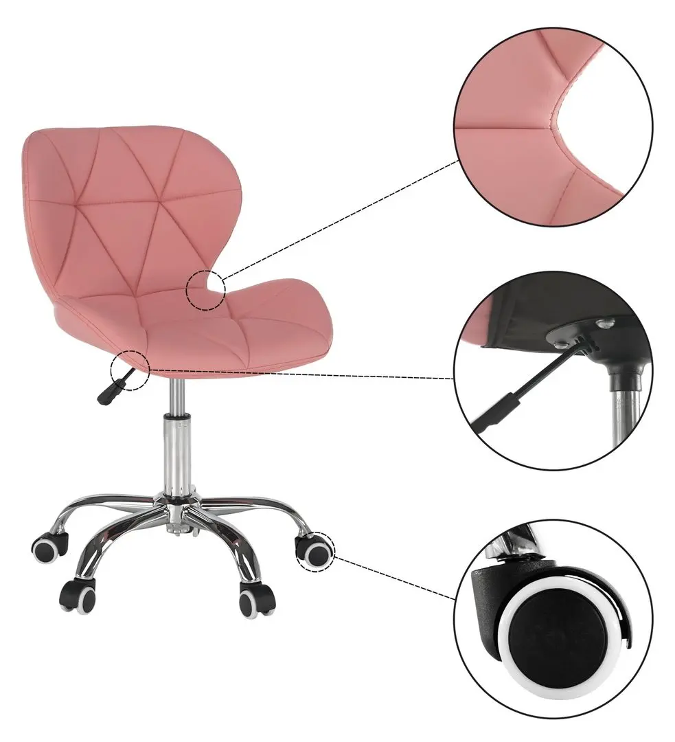 Кресло Tempo Kondela Argus New (Pink/Chrome)