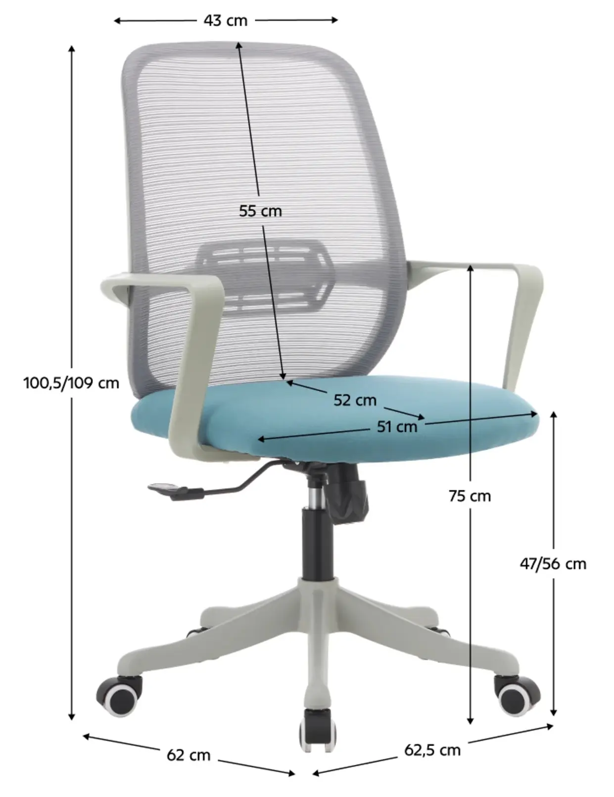 Кресло Tempo Kondela Dervin (Grey/Blue) - 6