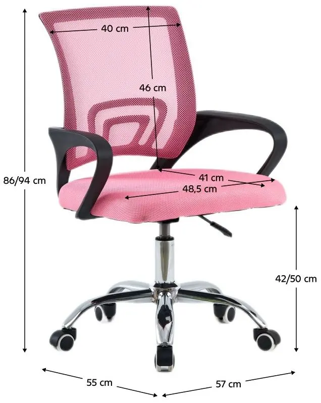 Кресло Tempo Kondela Dex 4 (Pink/Black)