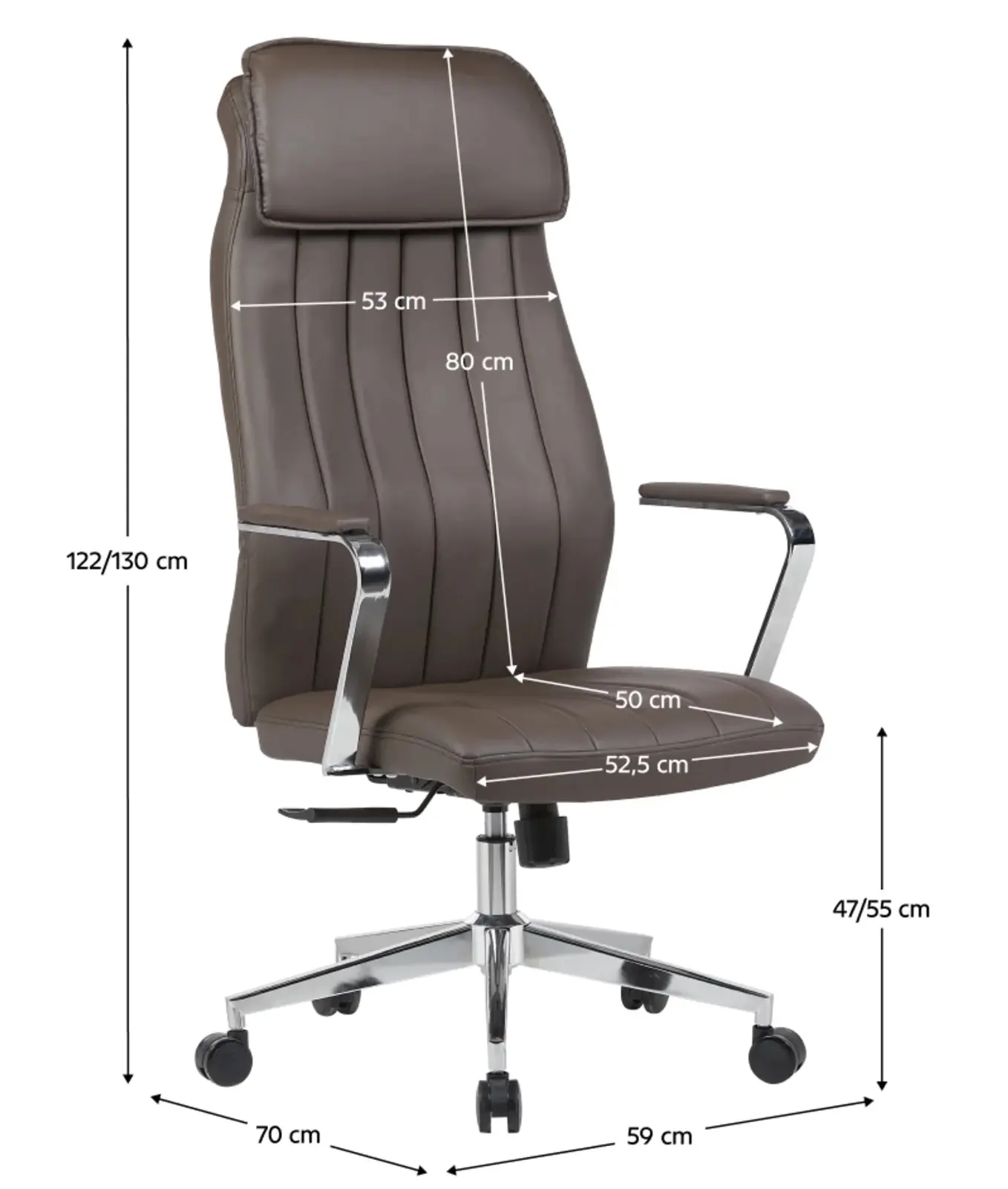 Кресло Tempo Kondela Eladio (Grey-Brown/Chrome) - 6