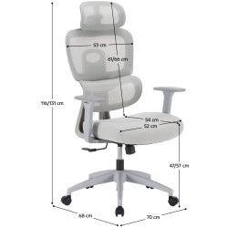 Кресло Tempo Kondela Ermen (Light Grey) Thumb