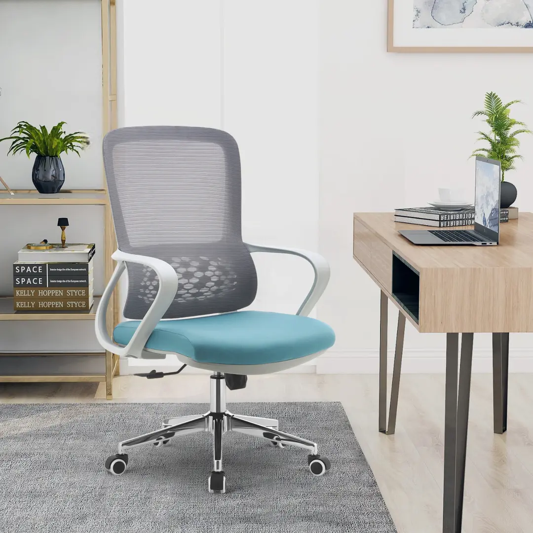 Кресло Tempo Kondela Foster Typ 2 (Gray/Blue/Chrome)