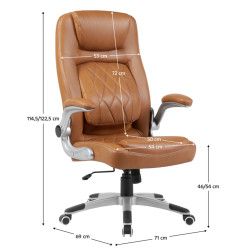 Кресло Tempo Kondela Greko (Brown/Silver) Thumb