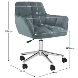 Кресло Tempo Kondela Hagrid (Grey/Chrome) Thumb