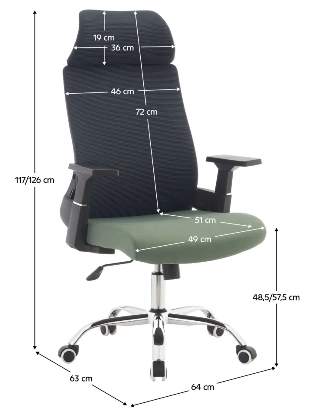 Кресло Tempo Kondela Holger (Dark Grey/Green) - 6