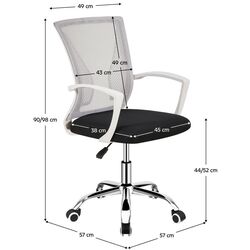 Кресло Tempo Kondela Izolda New (Gray/Black/White) Thumb