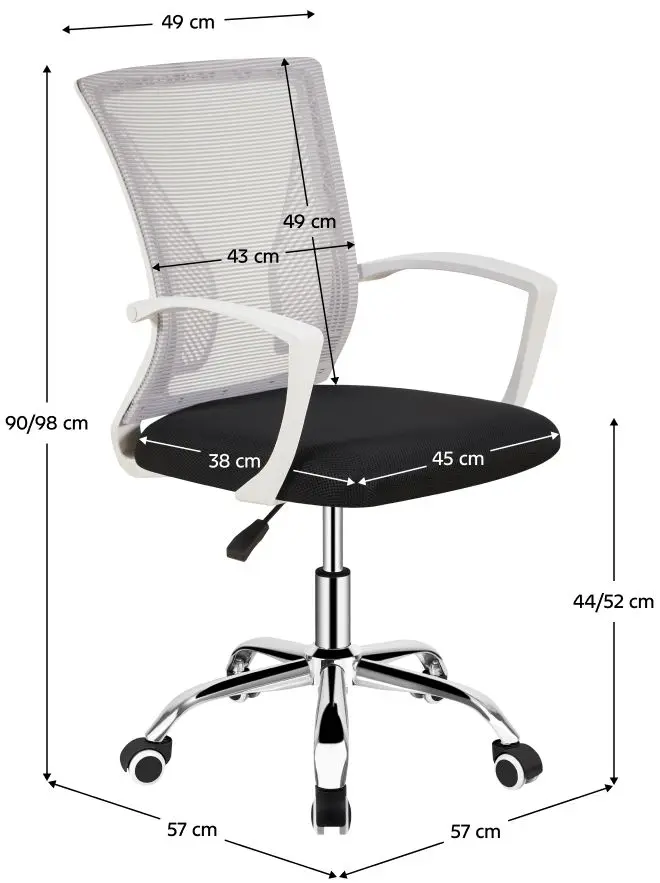 Кресло Tempo Kondela Izolda New (Gray/Black/White)