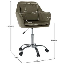 Fotoliu Tempo Kondela Klian Velvet (Grey-brown/Chrome) Thumb