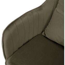 Fotoliu Tempo Kondela Klian Velvet (Grey-brown/Chrome) Thumb