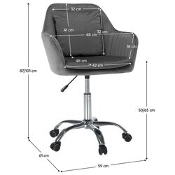 Fotoliu Tempo Kondela Klian Velvet (Grey/Chrome) Thumb