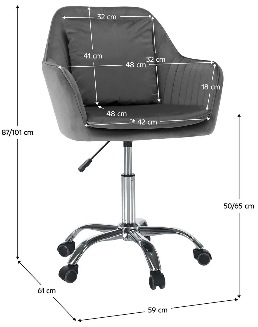 Fotoliu Tempo Kondela Klian Velvet (Grey/Chrome)