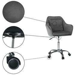 Fotoliu Tempo Kondela Klian Velvet (Grey/Chrome) Thumb