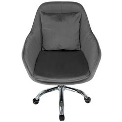 Fotoliu Tempo Kondela Klian Velvet (Grey/Chrome) Thumb