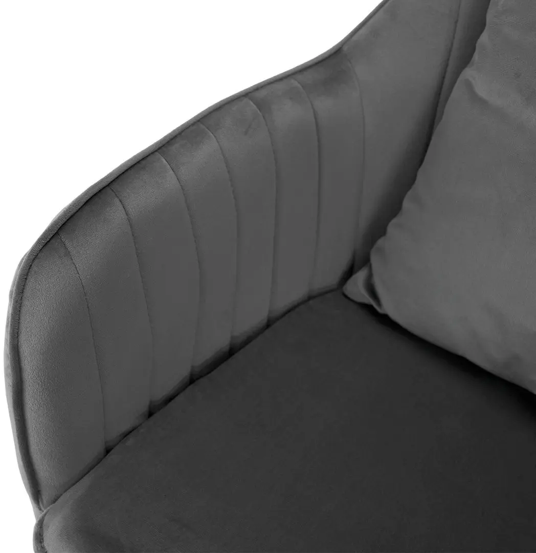 Fotoliu Tempo Kondela Klian Velvet (Grey/Chrome)