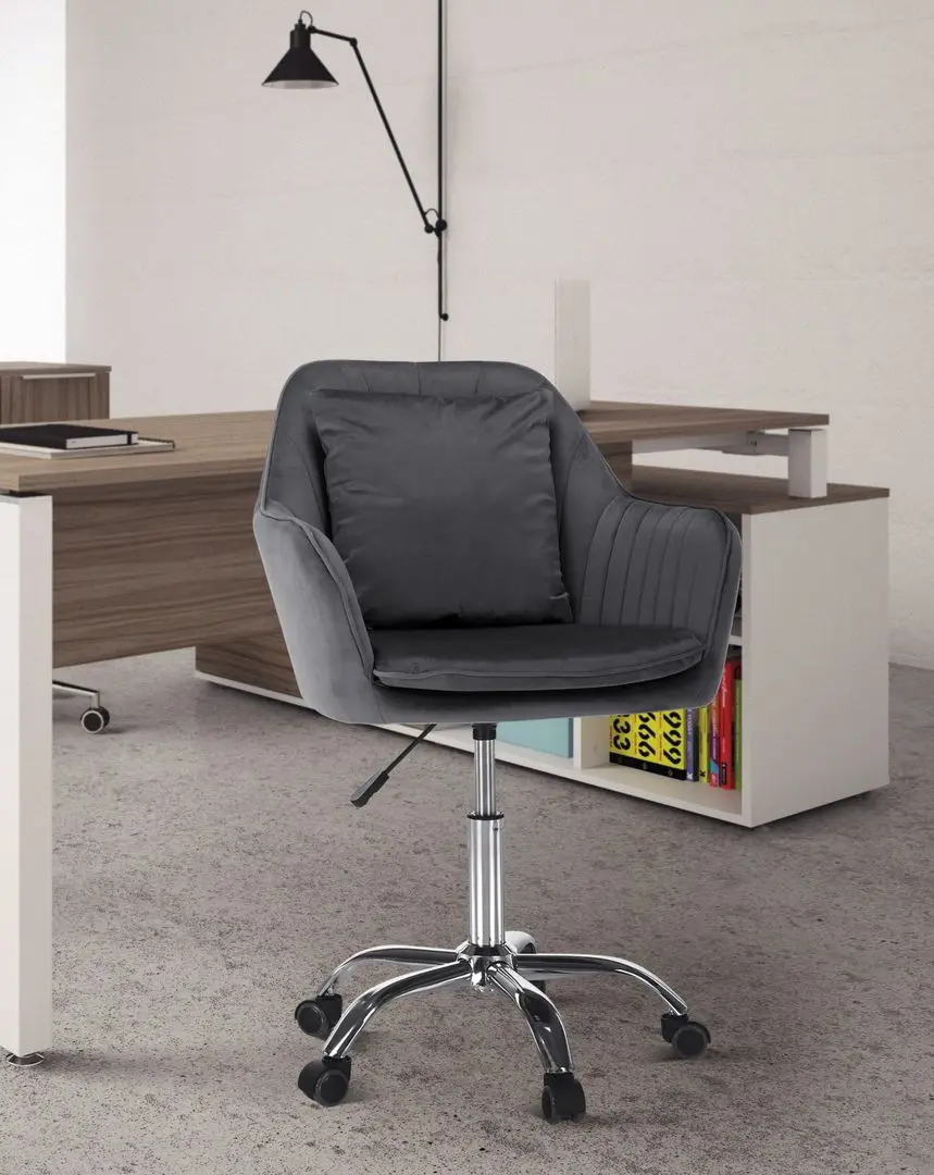 Fotoliu Tempo Kondela Klian Velvet (Grey/Chrome)