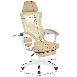 Fotoliu Tempo Kondela Malvin (Beige/White) Thumb