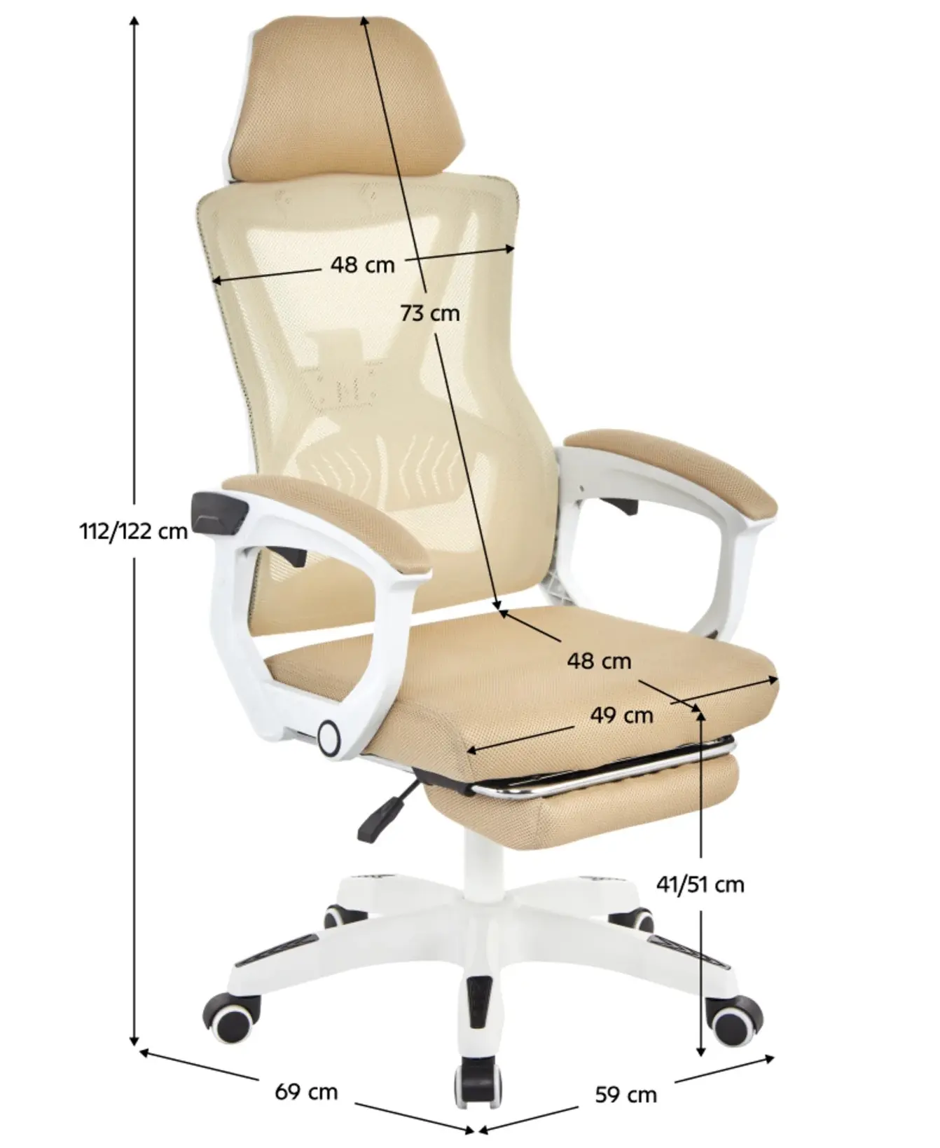 Fotoliu Tempo Kondela Malvin (Beige/White) - 9