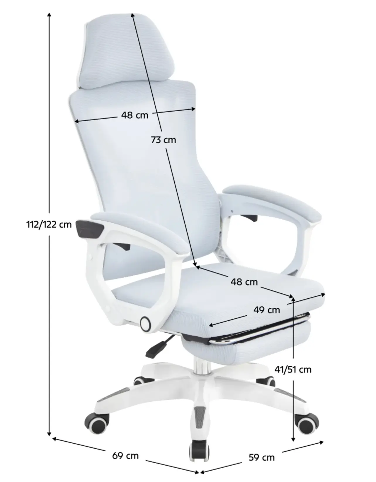 Кресло Tempo Kondela Malvin (Light Grey/White) - 10