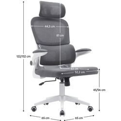 Fotoliu Tempo Kondela Renard (Dark Gray/White) Thumb