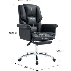 Fotoliu Tempo Kondela Rodik (Black/Chrome) Thumb