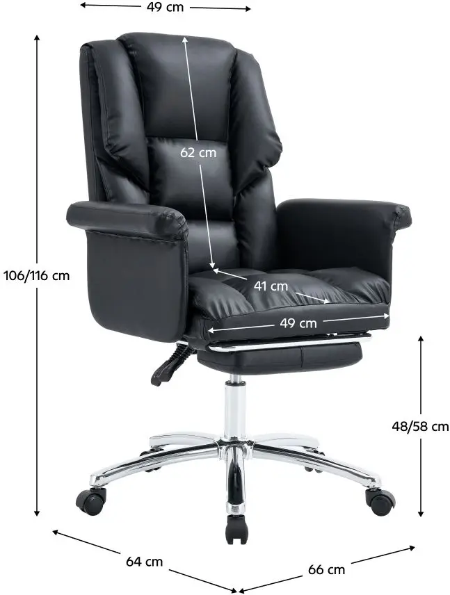 Fotoliu Tempo Kondela Rodik (Black/Chrome)