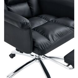 Fotoliu Tempo Kondela Rodik (Black/Chrome) Thumb