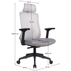 Кресло Tempo Kondela Rosano (Grey/Black) Thumb