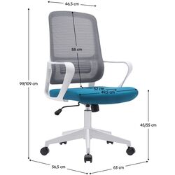 Fotoliu Tempo Kondela Salomo Tip 1 (Gray/Petrol/White) Thumb