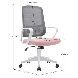 Кресло Tempo Kondela Salomo Tip 1 (Grey/Pink) Thumb