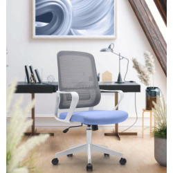 Fotoliu Tempo Kondela Salomo Typ 1 (Light Neomint Blue/Gray/White)