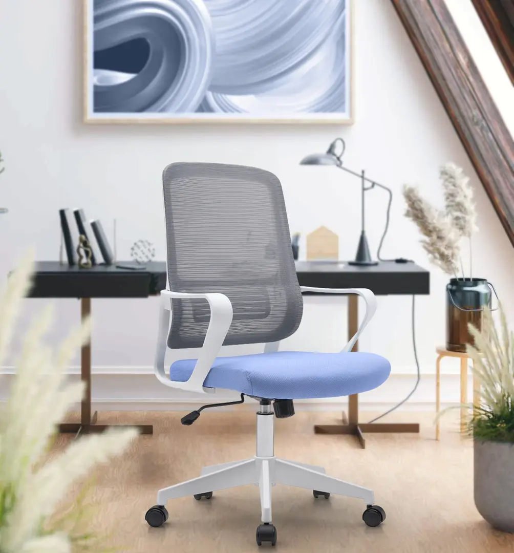 Кресло Tempo Kondela Salomo Typ 1 (Light Neomint Blue/Gray/White)