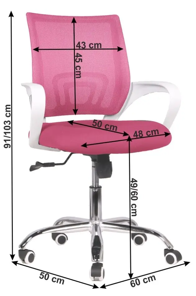 Fotoliu Tempo Kondela Sanaz Typ 1 (Pink/White)