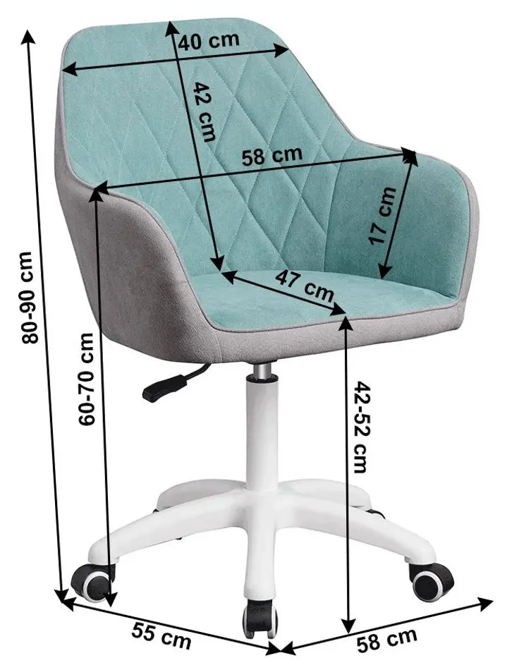Fotoliu Tempo Kondela Santy (Menthol/Gray/White)
