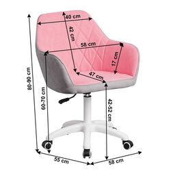 Fotoliu Tempo Kondela Santy (Pink/Gray/White) Thumb