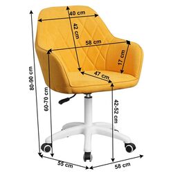 Fotoliu Tempo Kondela Santy (Yellow/White) Thumb