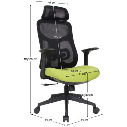 Кресло Tempo Kondela Sulivan (Green/Black) Thumb