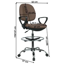 Fotoliu Tempo Kondela Tamber (Brown/Black) Thumb