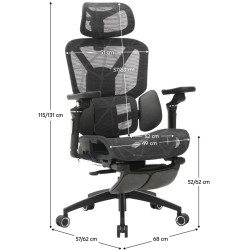 Кресло Tempo Kondela Vilmer (Dark Grey/Black) Thumb