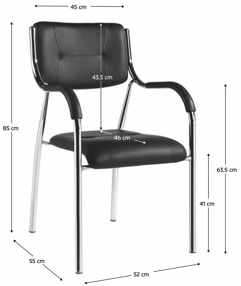 Scaun Tempo Kondela Ilham (Black/Chrome)