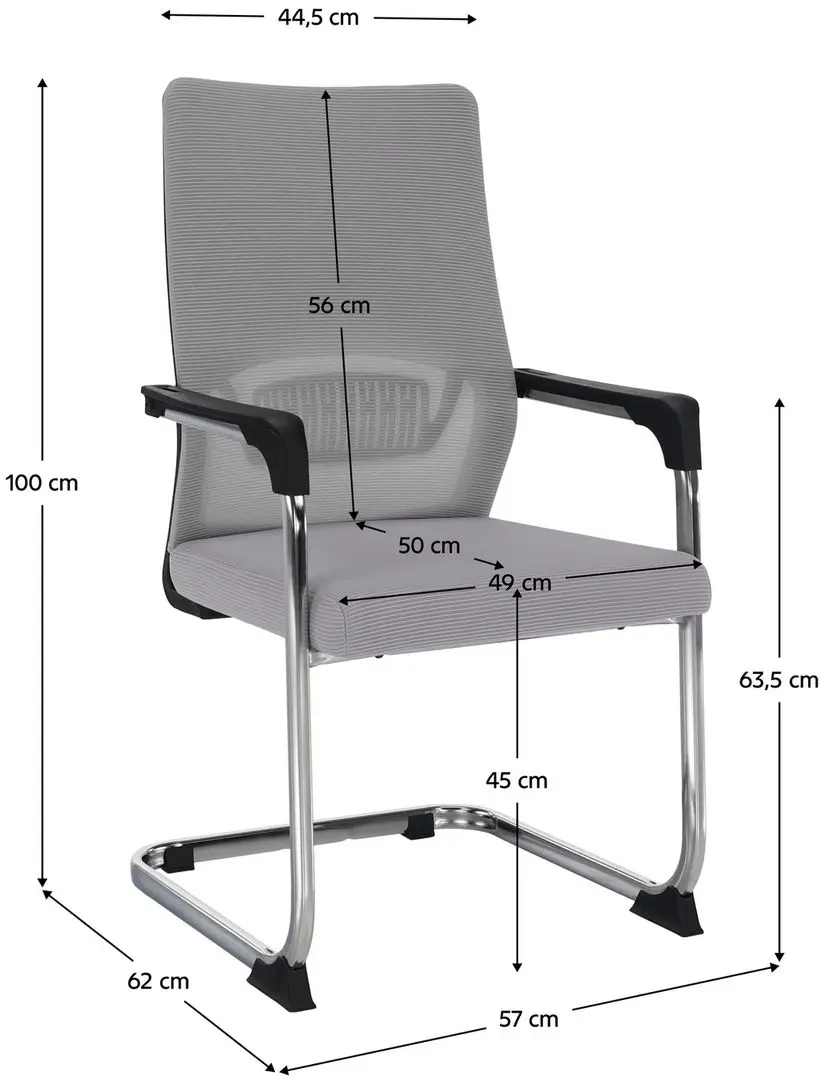 Scaun Tempo Kondela Kabir (Gray/Black)