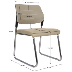 Стул Tempo Kondela Kledi (Light Brown/Chrome) Thumb