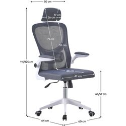 Scaun Tempo Kondela Magus (Grey/White) Thumb